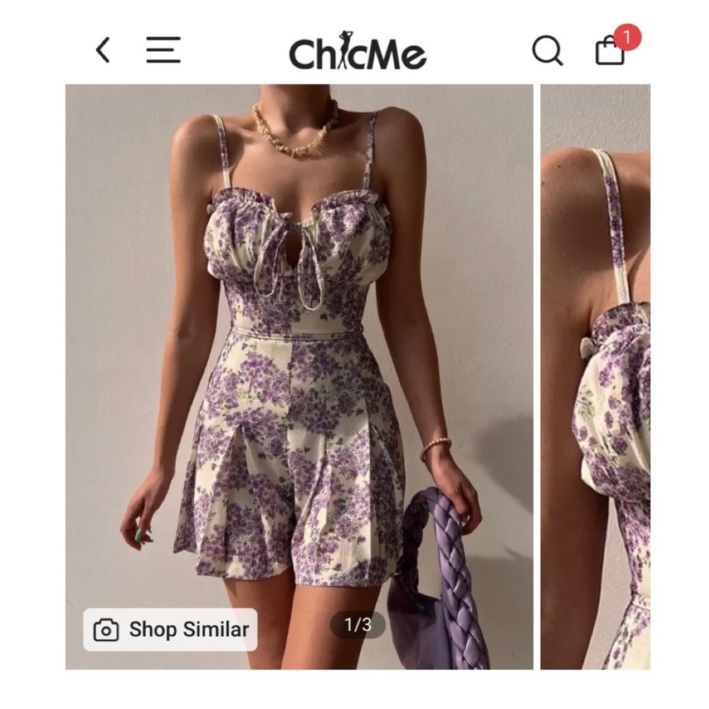 CHICME floral romper size small